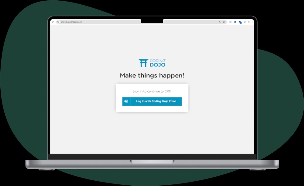 Sign in interface of CRM App